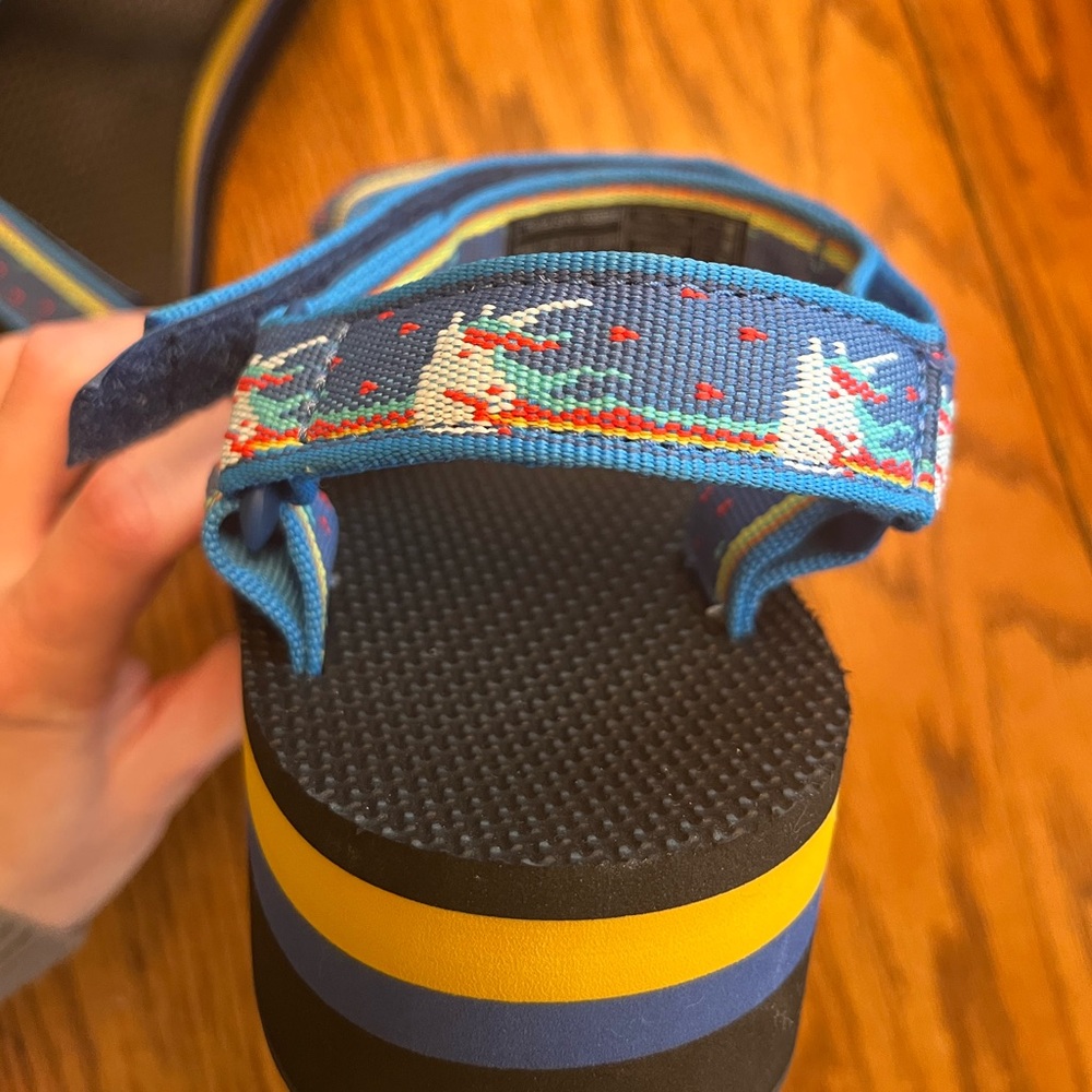 Teva universal flatform sandal, unicorn blue, size 8
